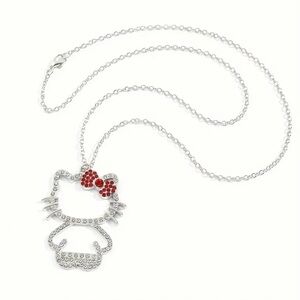 Hello Kitty rhinestone crystals with a beautiful red bow.